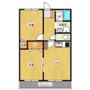 ユーユーメゾンM・K【1階】の間取り