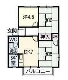 ドリームハイツ【2階】の間取り