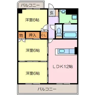 グレースヒル【2階】の間取り