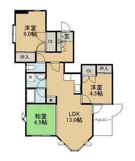TKH-II【3階】の間取り