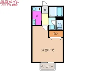 ハイツソートフル B【2階】の間取り