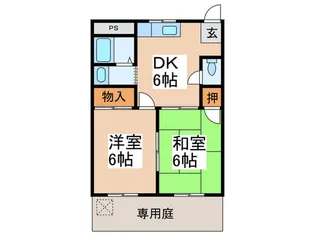 西町コーポ【1階】の間取り