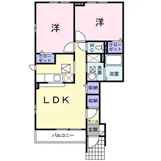 デスパシオB【1階】の間取り