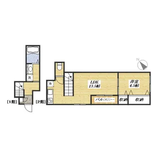 1LDKの間取り画像