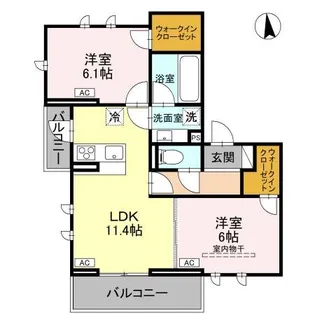 埼玉県戸田市本町3【アパート】の間取り