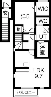 Le Meilleur水沢A【2階】の間取り