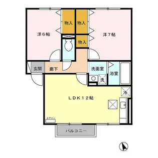 プレミールB【1階】の間取り