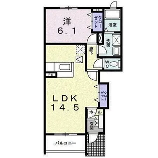 メゾン・ド・ソレイユ B【1階】の間取り