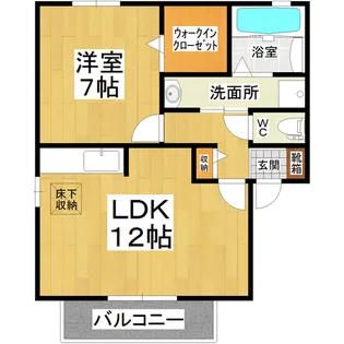 Aqua veil A棟(アクアヴェール)【1階】の間取り