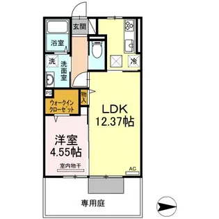 1LDKの間取り画像