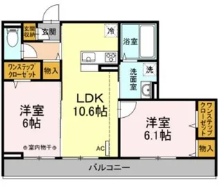 神奈川県厚木市下依知3【アパート】の間取り