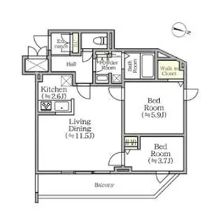 CREALpremier西馬込【3階】の間取り