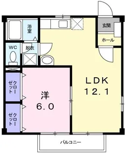コーポフローラ【2階】の間取り