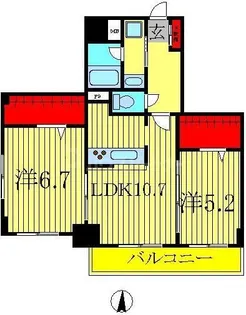 パルティールトスト【7階】の間取り