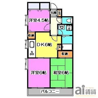 埼玉県富士見市水谷2【マンション】の間取り