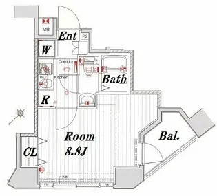 メイクスデザイン入谷【5階】の間取り