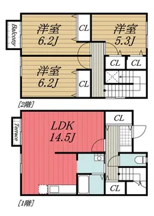千葉県千葉市中央区蘇我3【一戸建】の間取り