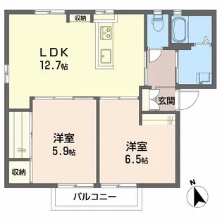 サントークK【2階】の間取り
