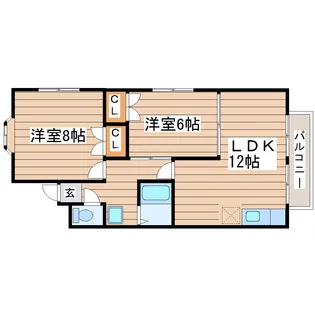 KMハイツ【2階】の間取り