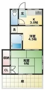 よろこび荘2号棟【1階】の間取り