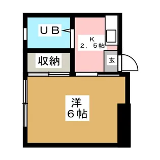 小野寺ハイツ【4階】の間取り