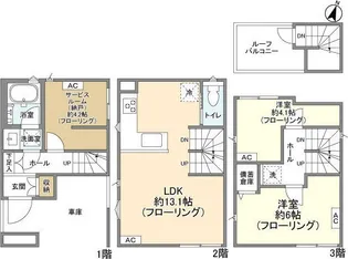埼玉県さいたま市中央区上落合3【一戸建】の間取り