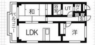 クレセントパレス【2階】の間取り
