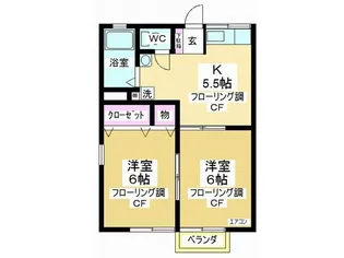 グリーンハイツ【1階】の間取り