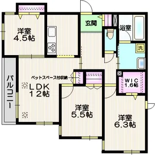 埼玉県さいたま市中央区上落合2【マンション】の間取り
