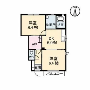 メゾンボヌール B棟【1階】の間取り