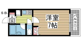 シャトラン弓木参番館【3階】の間取り