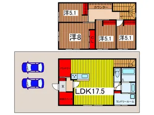 埼玉県さいたま市緑区大字三室【一戸建】の間取り