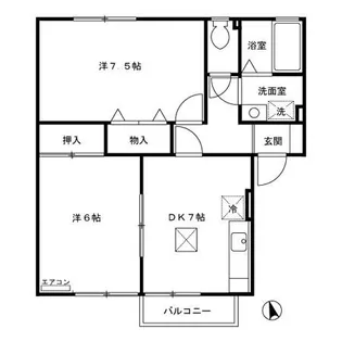 ソリエンテ B【1階】の間取り