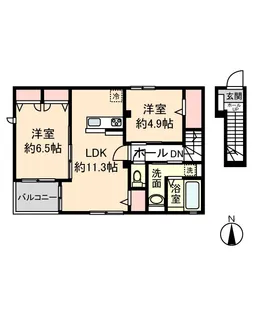 (仮称)足立区新築アパート【2階】の間取り