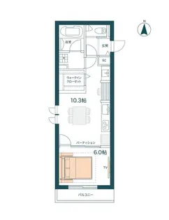 グロリア要町【4階】の間取り