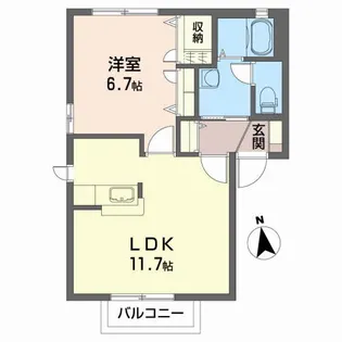 あかしあ壱番館【2階】の間取り