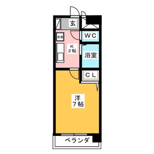 エクセルシオール旗屋【1階】の間取り
