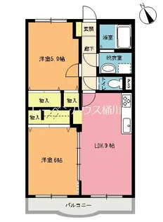 アメニティパレスB棟【3階】の間取り