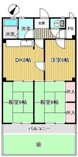 ミリオンコーポラス鷹の巣【1階】の間取り