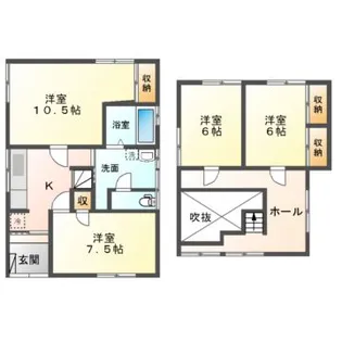 青森県八戸市小中野5【一戸建】の間取り