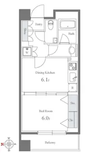 グレンパーク西麻布【4階】の間取り