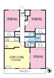 ジョイファミール宮崎台【2階】の間取り