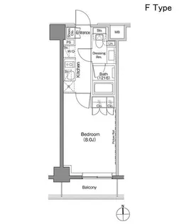 ザ・パークハビオ上野御徒町【2階】の間取り