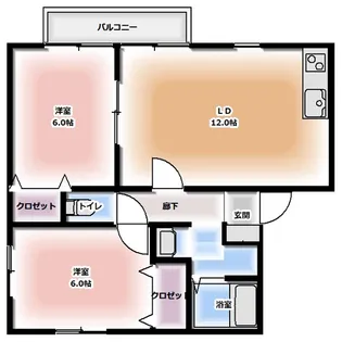 ラフィーネTAMAI【2階】の間取り
