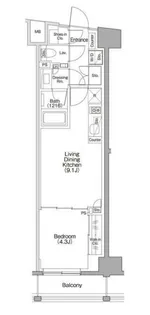 ザ・パークハビオSOHO代々木公園【5階】の間取り