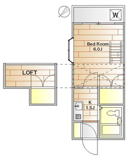 メゾンドアミ【2階】の間取り