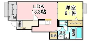 福岡県北九州市小倉南区横代東町3【アパート】の間取り