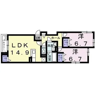 フィデール春日【3階】の間取り