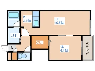 コンフォ-ト澄川【1階】の間取り