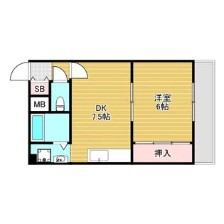 パークサイド田中2号館【5階】の間取り